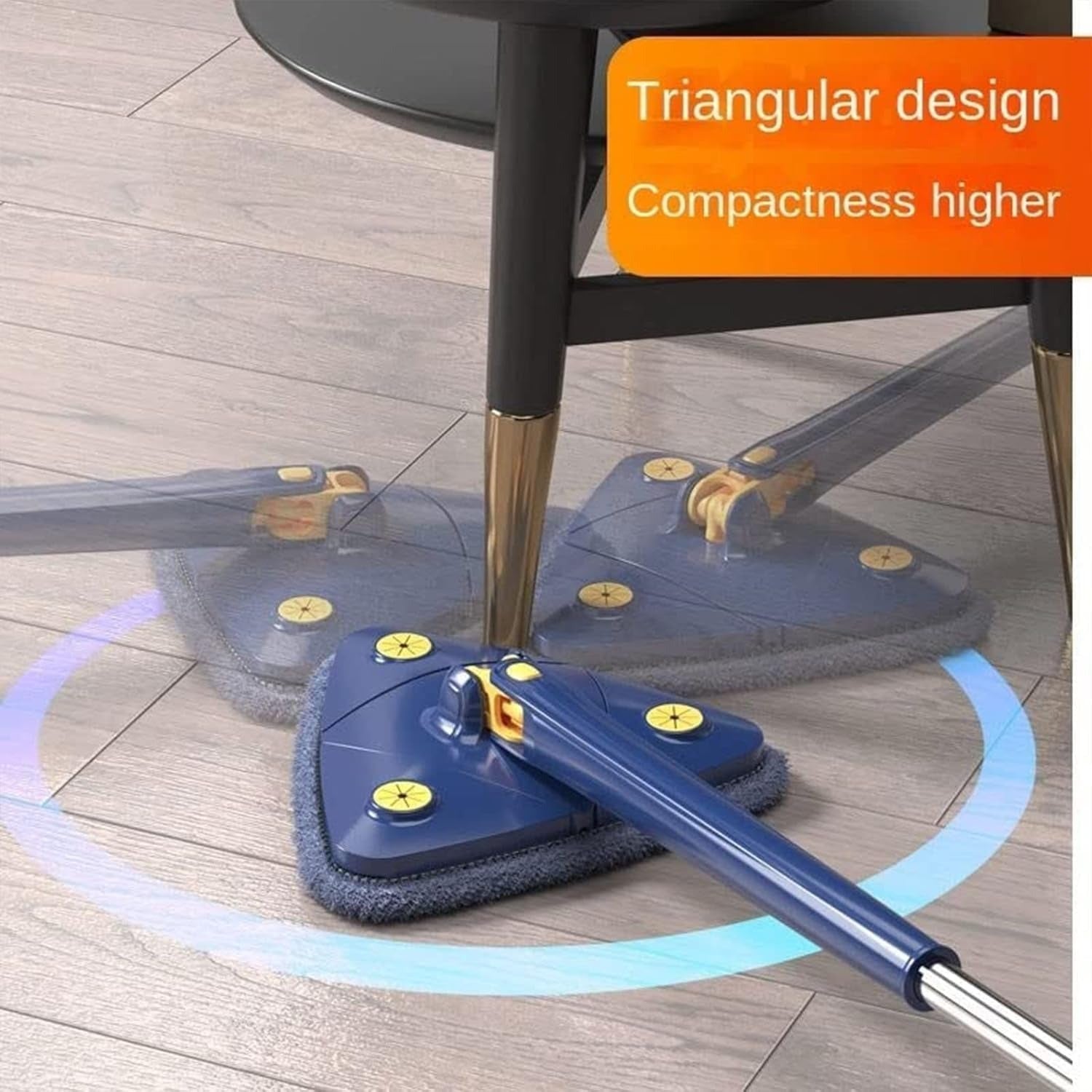 360 Degree Rotatable Adjustable Triangle Cleaning Mop