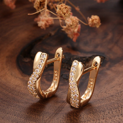 Popular Fine Zircon-embedded Earrings Women