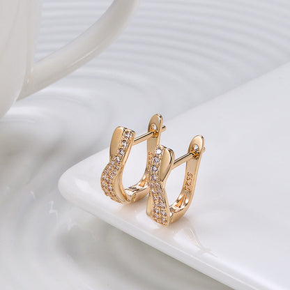 Popular Fine Zircon-embedded Earrings Women
