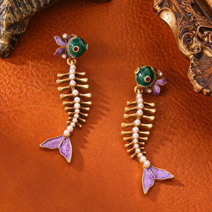 Vintage Fishbone Eardrops